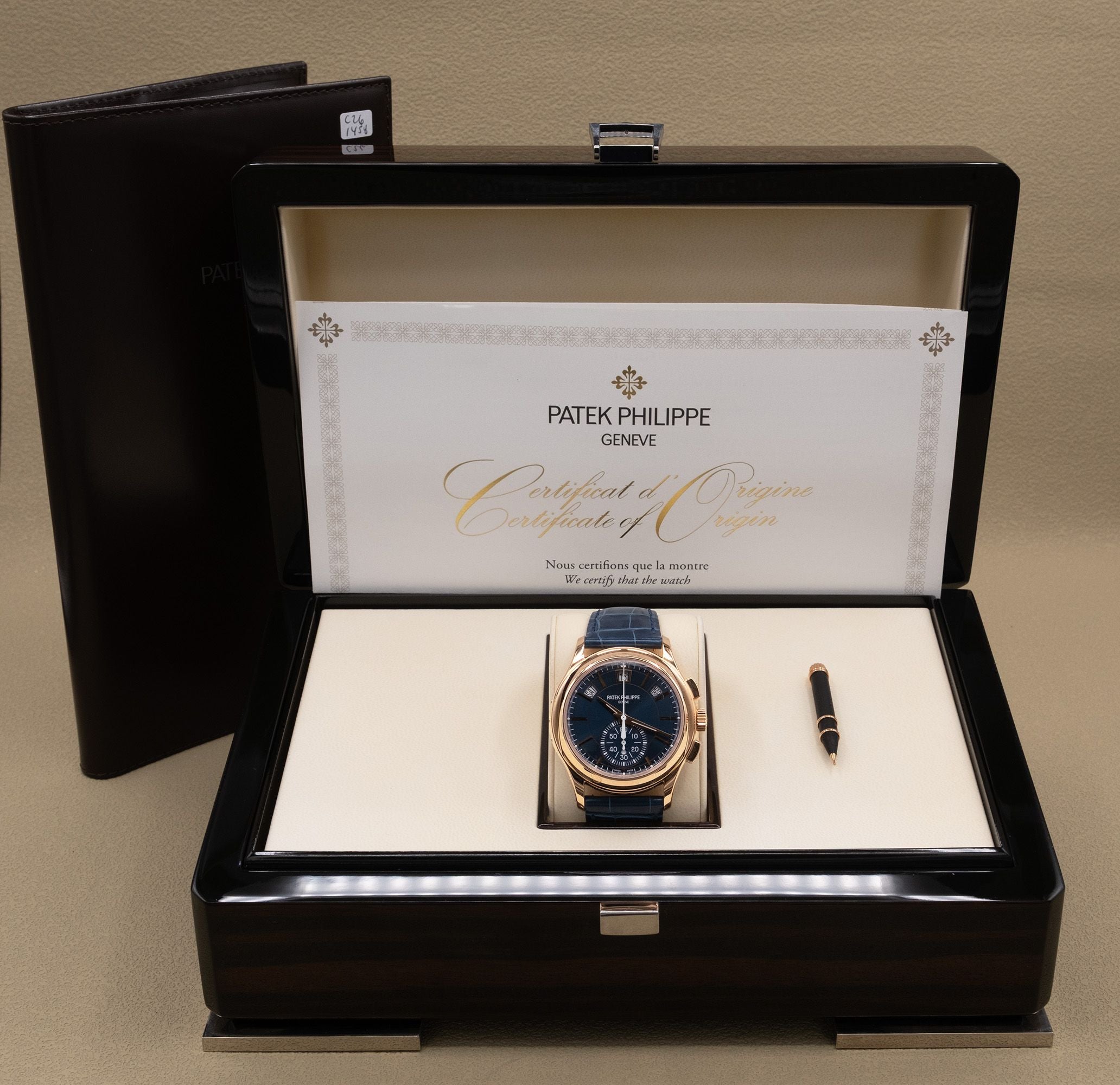 Patek Philippe Complications - Flyback Chronograph Blue Dial on Strap 5905R-010 Complete 2023