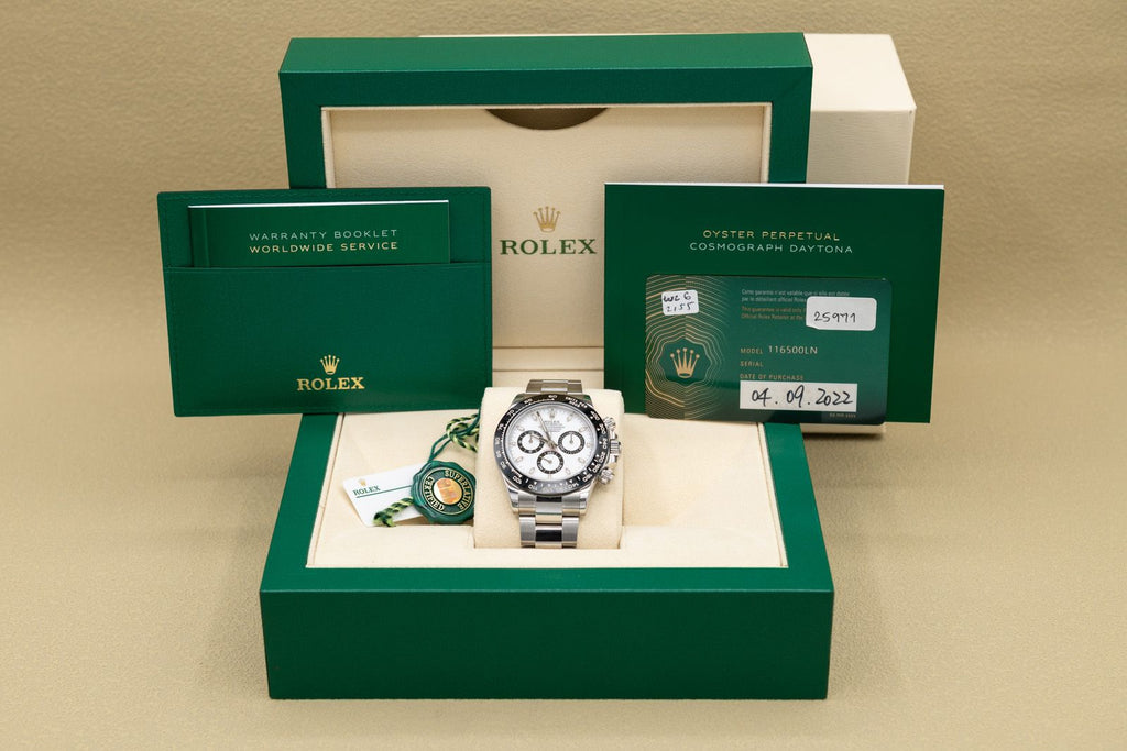 Rolex Daytona "Panda" White Dial on Oyster 116500LN Complete 2022