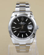 Rolex Datejust 41 Black Index Dial on Oyster 126300 Complete 2017