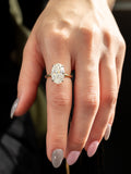Two-Tone OVAL CUT SOLITAIRE J I1 GIA CERTIFIED Engagement Ring 5.49 cts.