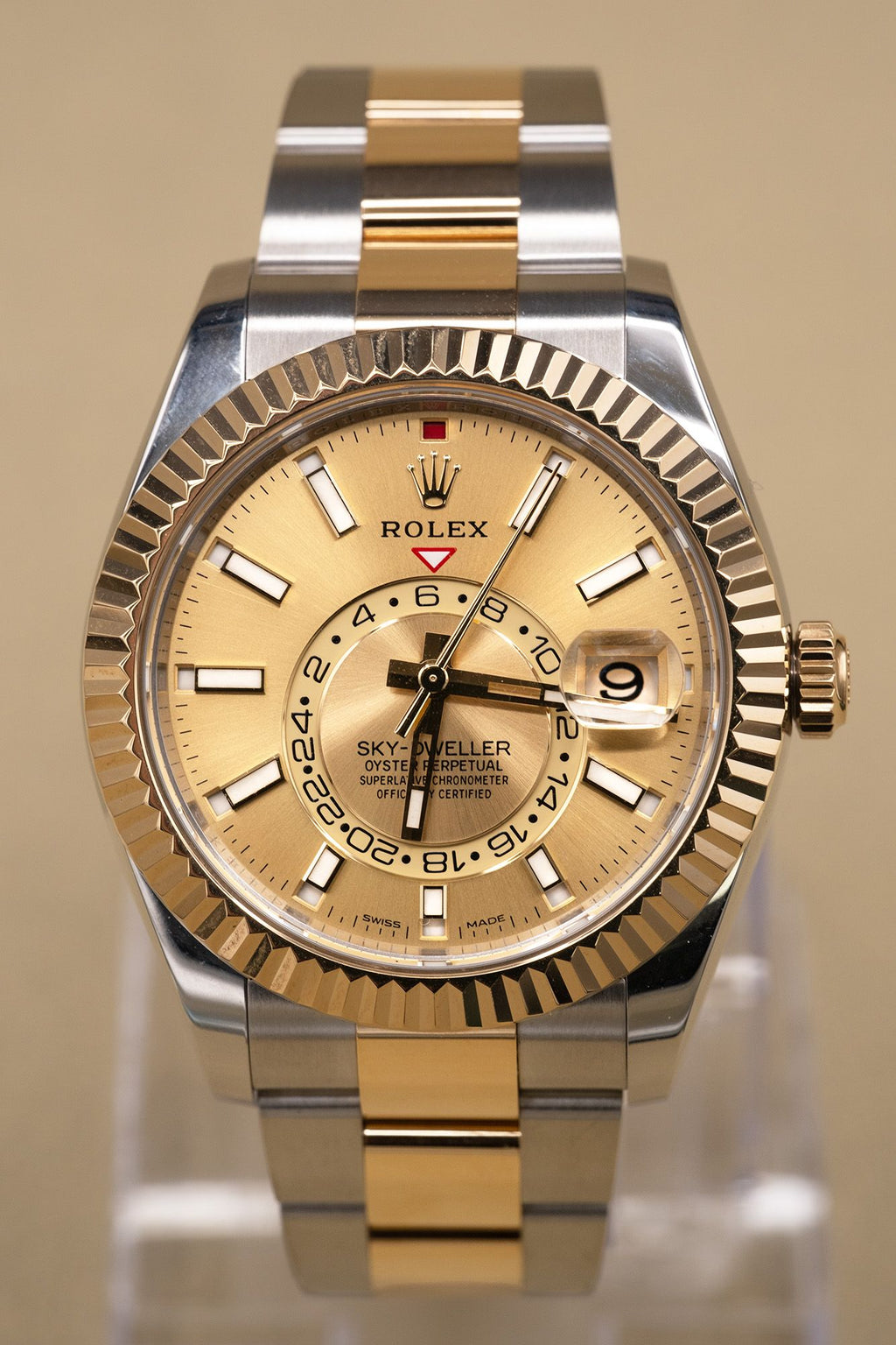 Rolex SkyDweller Champagne Dial on Oyster 326933 Complete 2022