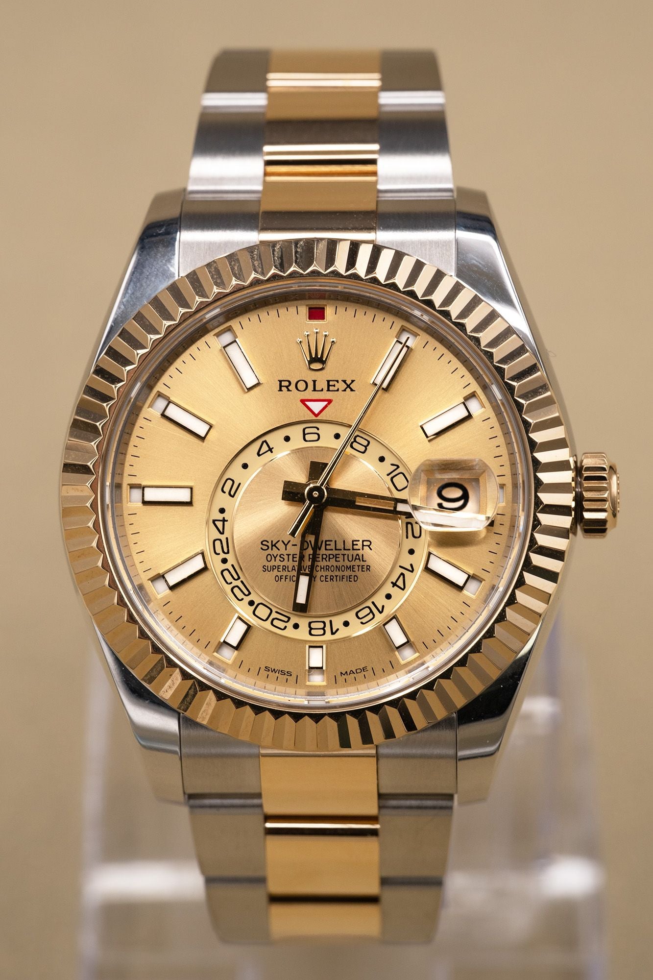 Rolex SkyDweller Champagne Dial on Oyster 326933 Complete 2022