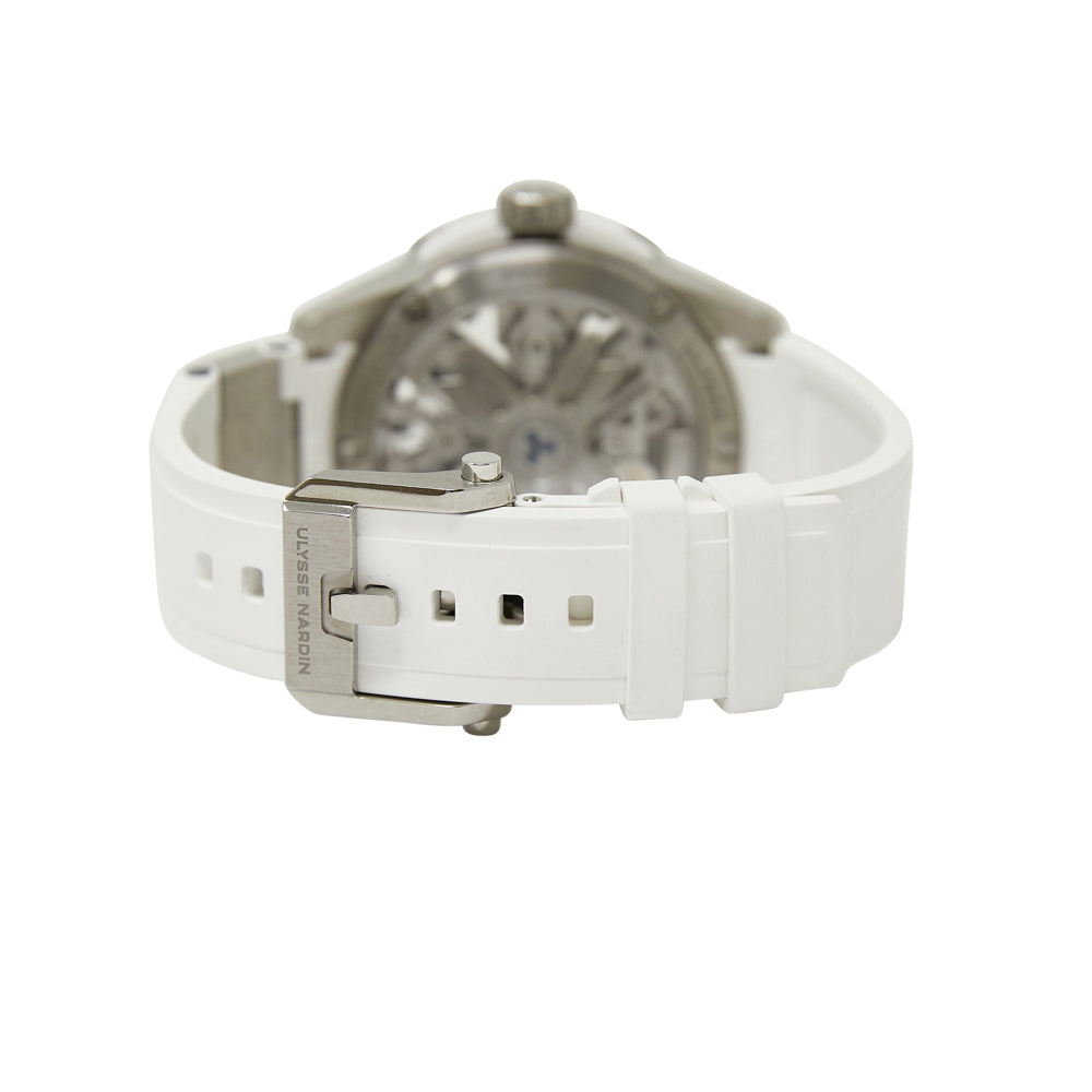 Ulysse Nardin Diver X Skeleton Skeleton Dial on White Rubber Strap 3723-170-1A Complete 2023