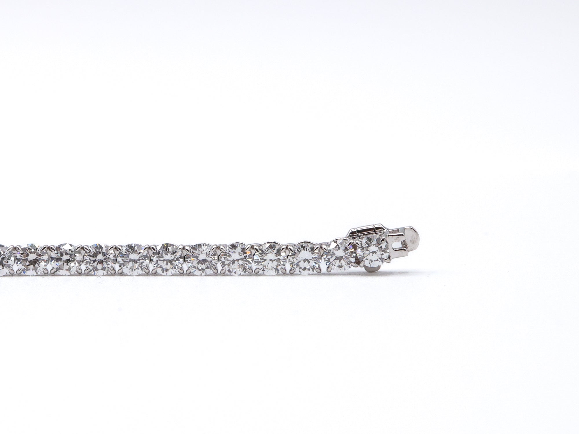 14K White Gold Men's Round Lab Grown Diamond Ring 30.7ct N-3069LGD