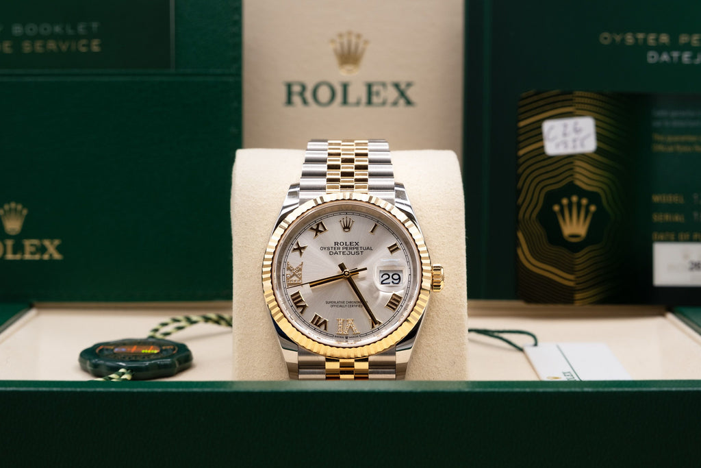 Rolex Datejust 36 Silver Roman Dial on Jubilee 126233 Complete 2026
