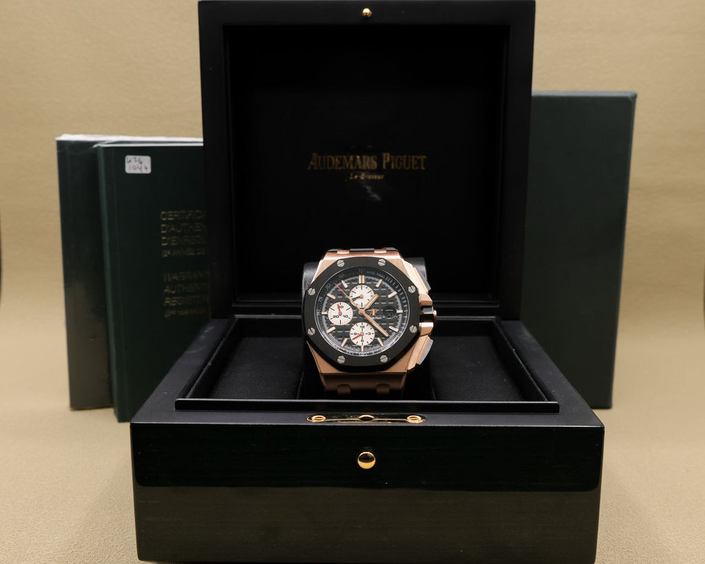 Audemars Piguet Royal Oak OffShore Chronograph Black Dial Dial on Rubber 26400RO.OO.A002CA.01 Complete 2015
