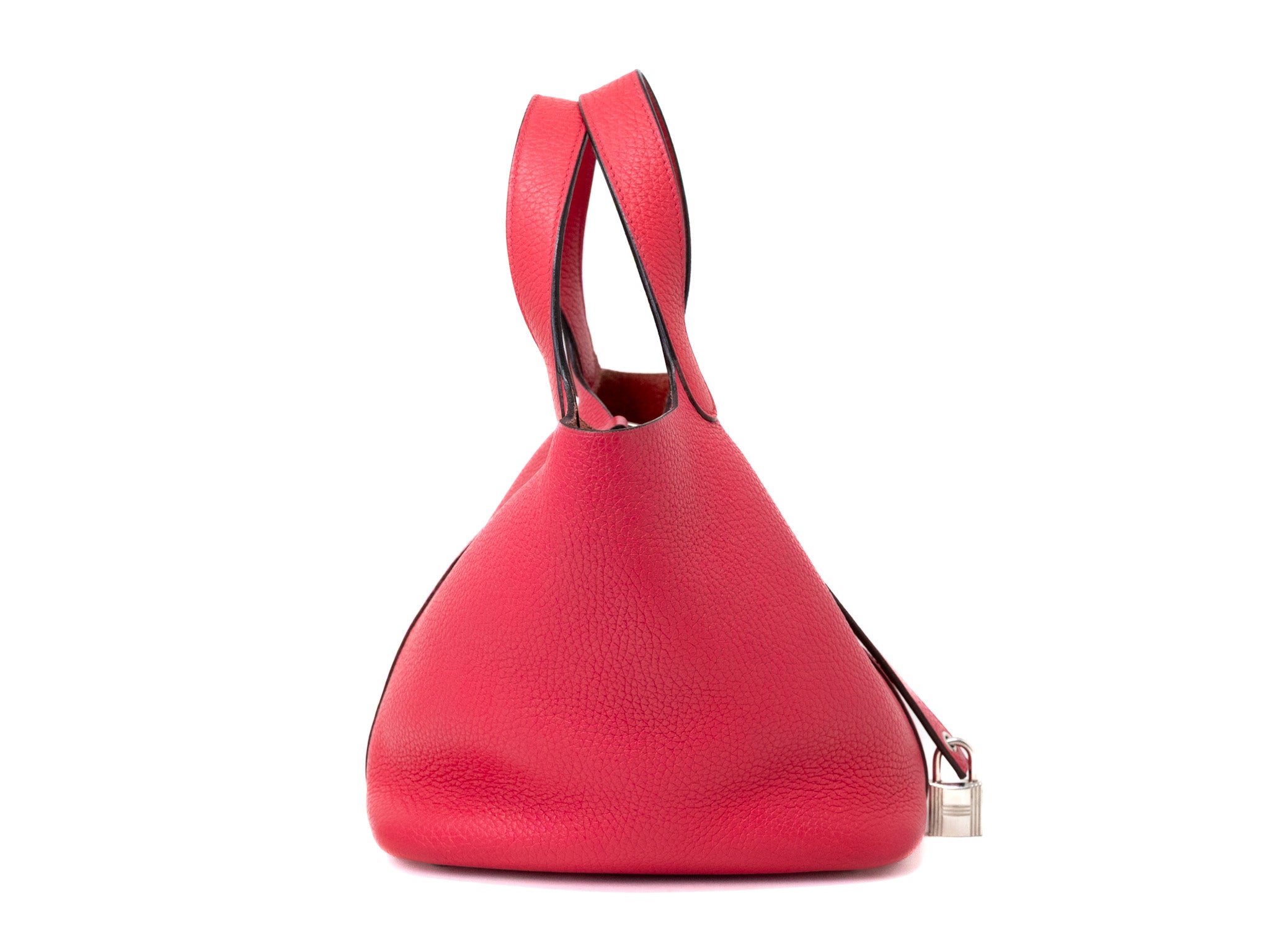 Hermes Picotin Pink Clemence Lock PM Handbag