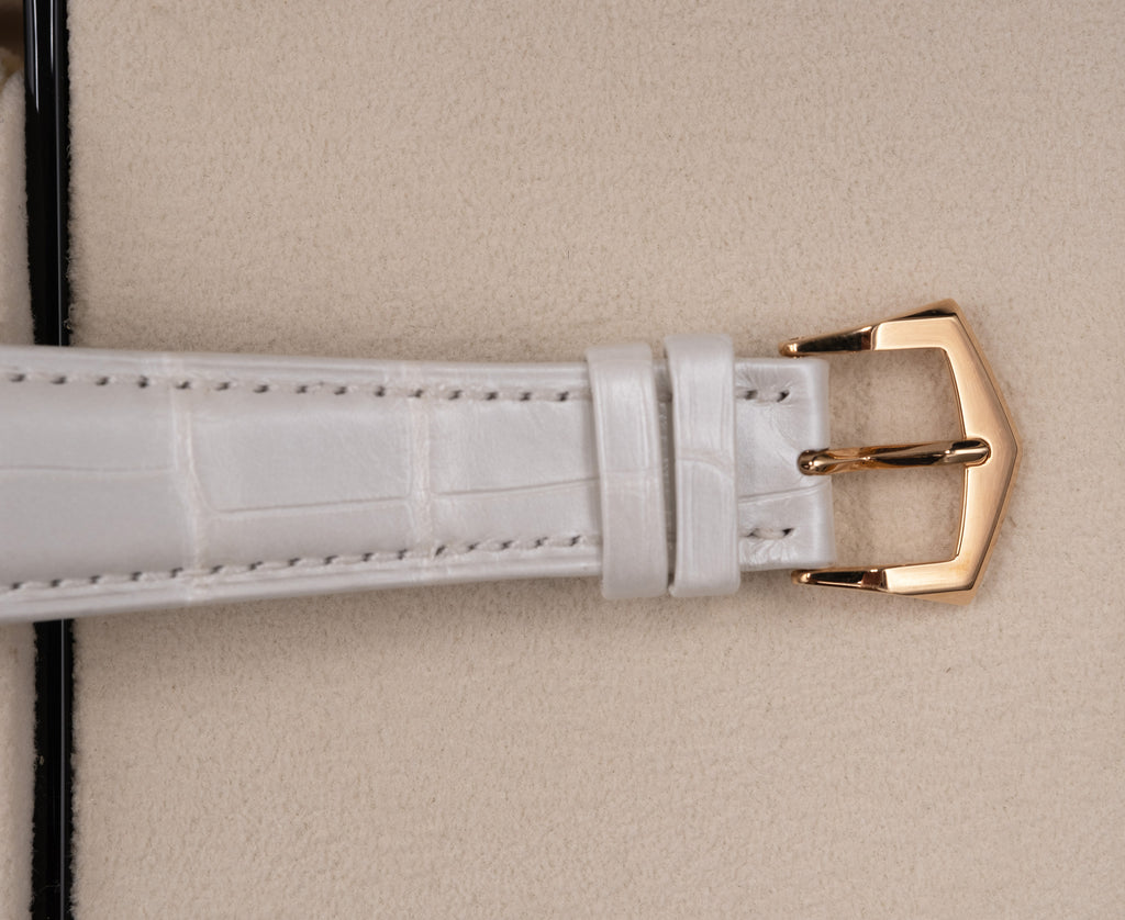 Patek Philippe Complications Annual Calendar Silvery Sunburst Dial on Leather Strap 4947R-001 Complete 2024