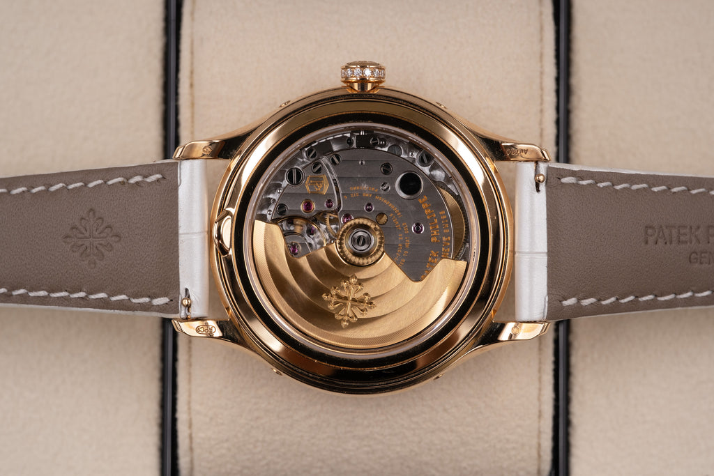 Patek Philippe Complications Annual Calendar Silvery Sunburst Dial on Leather Strap 4947R-001 Complete 2024