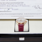 Patek Philippe Complications Annual Calendar Silvery Sunburst Dial on Leather Strap 4947R-001 Complete 2024