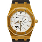 Audemars Piguet Royal Oak White Dial on Leather Strap 26120BA.OO.D088CR.01 Complete 2009