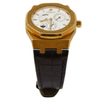 Audemars Piguet Royal Oak White Dial on Leather Strap 26120BA.OO.D088CR.01 Complete 2009