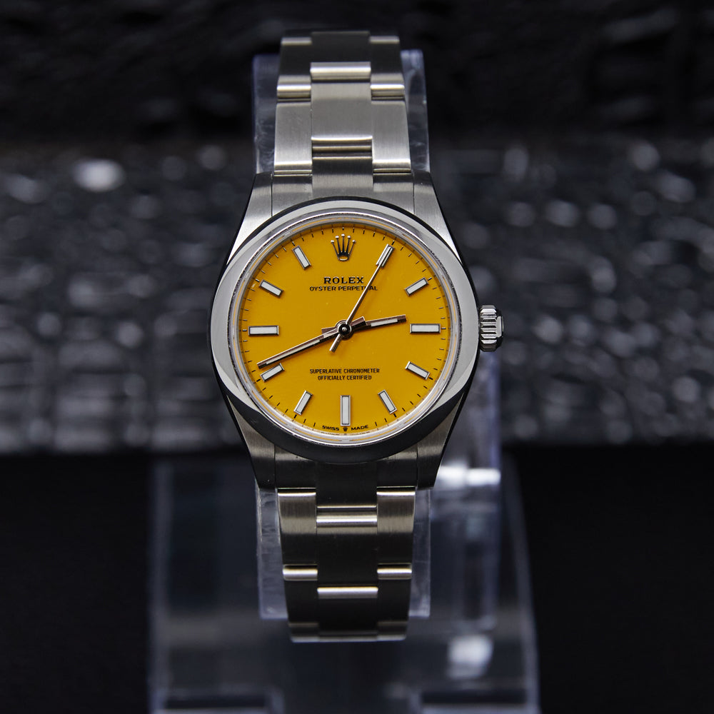 Rolex Oyster Perpetual 31 Yellow Index Dial on Oyster 277200 Complete 2022