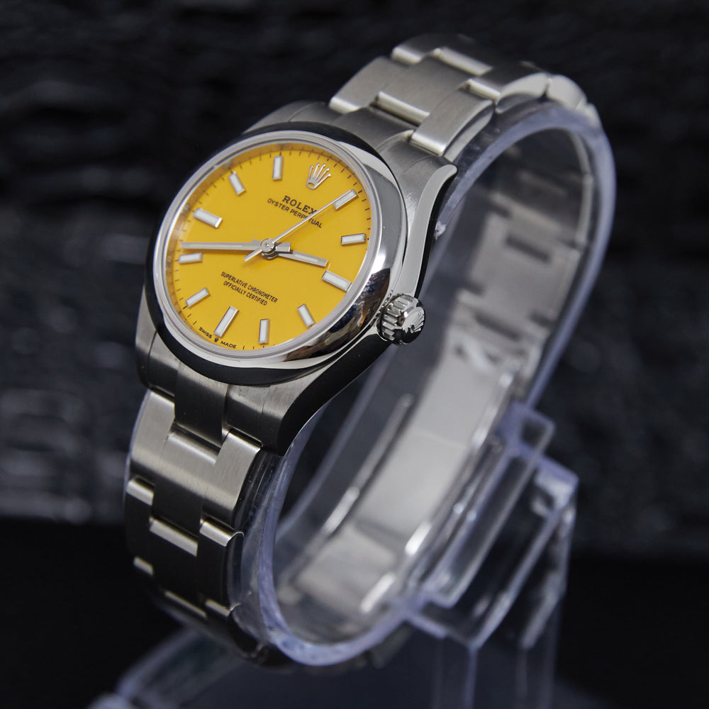 Rolex Oyster Perpetual 31 Yellow Index Dial on Oyster 277200 Complete 2022