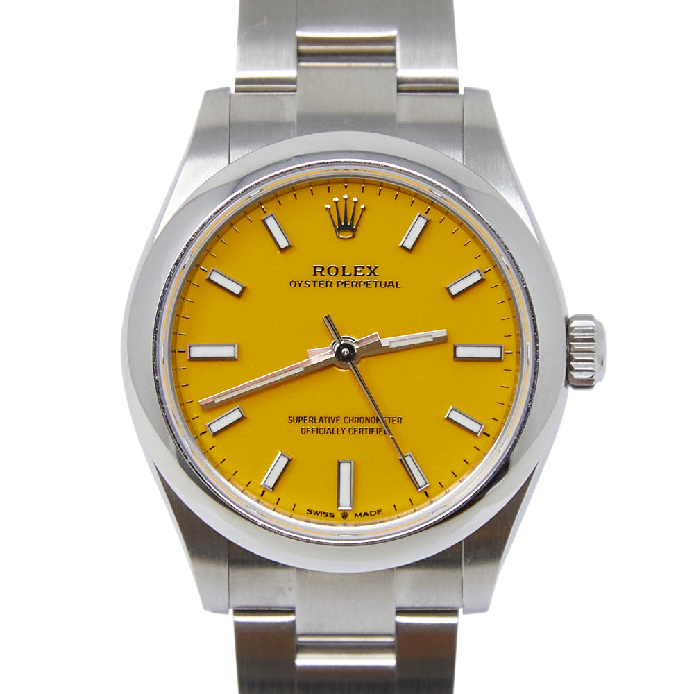 Rolex Oyster Perpetual 31 Yellow Index Dial on Oyster 277200 Complete 2022