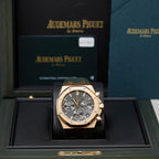 Audemars Piguet Royal Oak Chronograph "50th Anniversary" Green Dial on Leather Strap 26240OR.OO.D404CR.01 Complete 2024