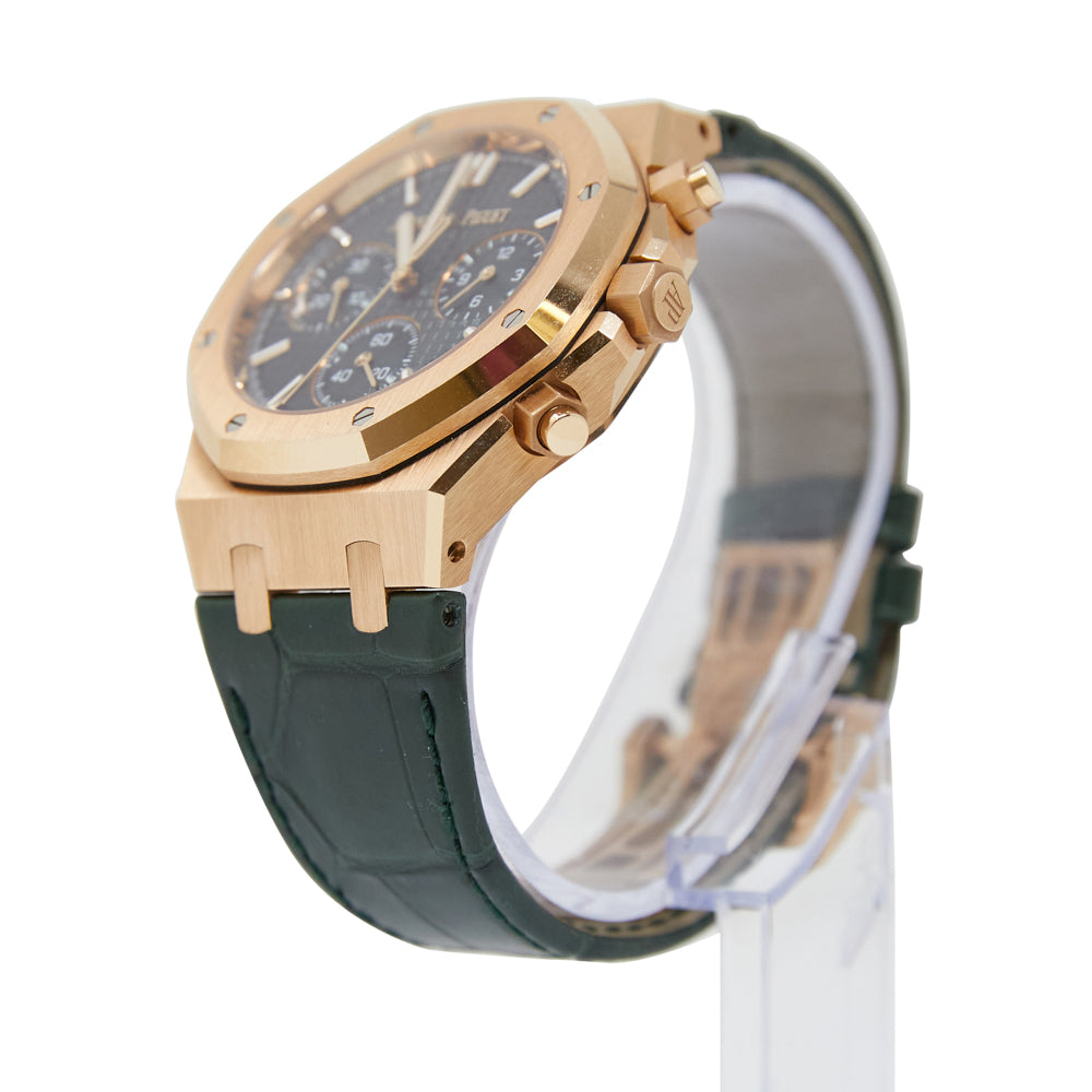 Audemars Piguet Royal Oak Chronograph "50th Anniversary" Green Dial on Leather Strap 26240OR.OO.D404CR.01 Complete 2024