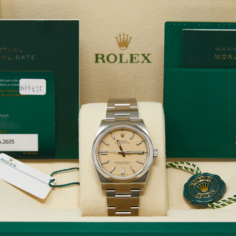 Rolex Oyster Perpetual 36 Beige Dial on Oyster 126000 Complete 2025