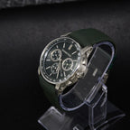 Audemars Piguet Code 11.59 Chronograph Green Dial on Green rubber-coated strap with stainless steel pin buckle. 26393ST.OO.A056KB.01 Complete 2024