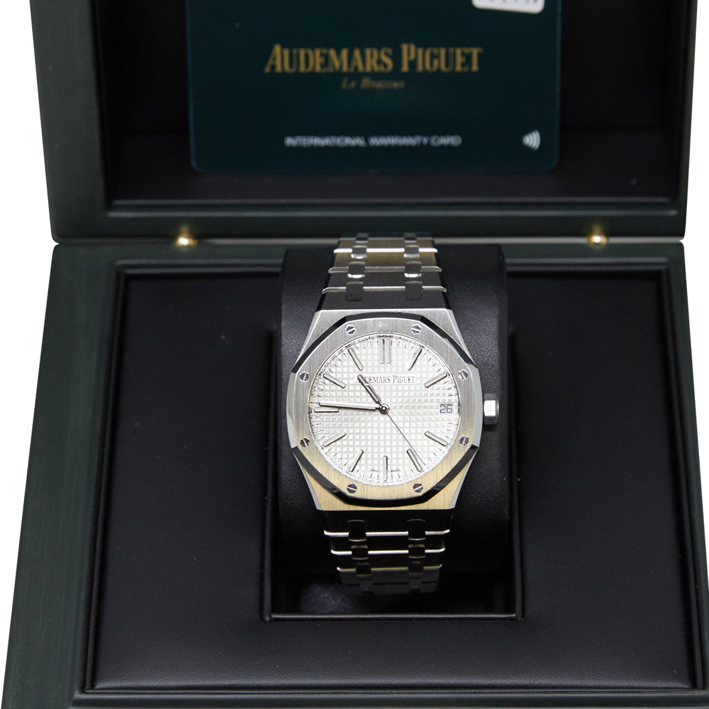 Audemars Piguet Royal Oak Selfwinding "50th Anniversary" Silver Dial on Bracelet 15510ST.OO.1320ST.03 Complete 2022