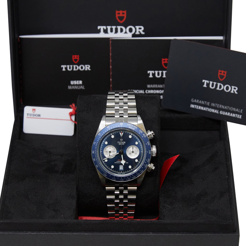 Tudor Black Bay Chrono Blue Dial on Bracelet M79360B-0002 Complete 2025