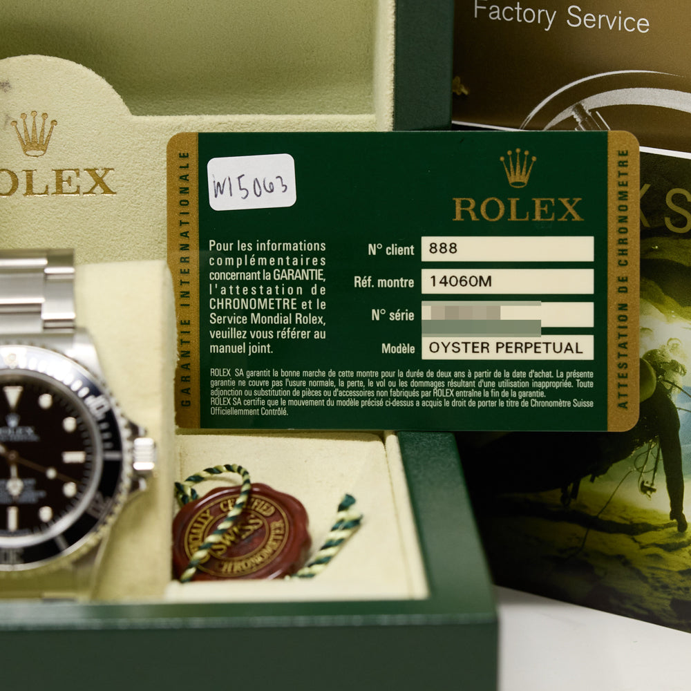 Rolex Submariner Black Dial on Oyster 14060M Complete 2009
