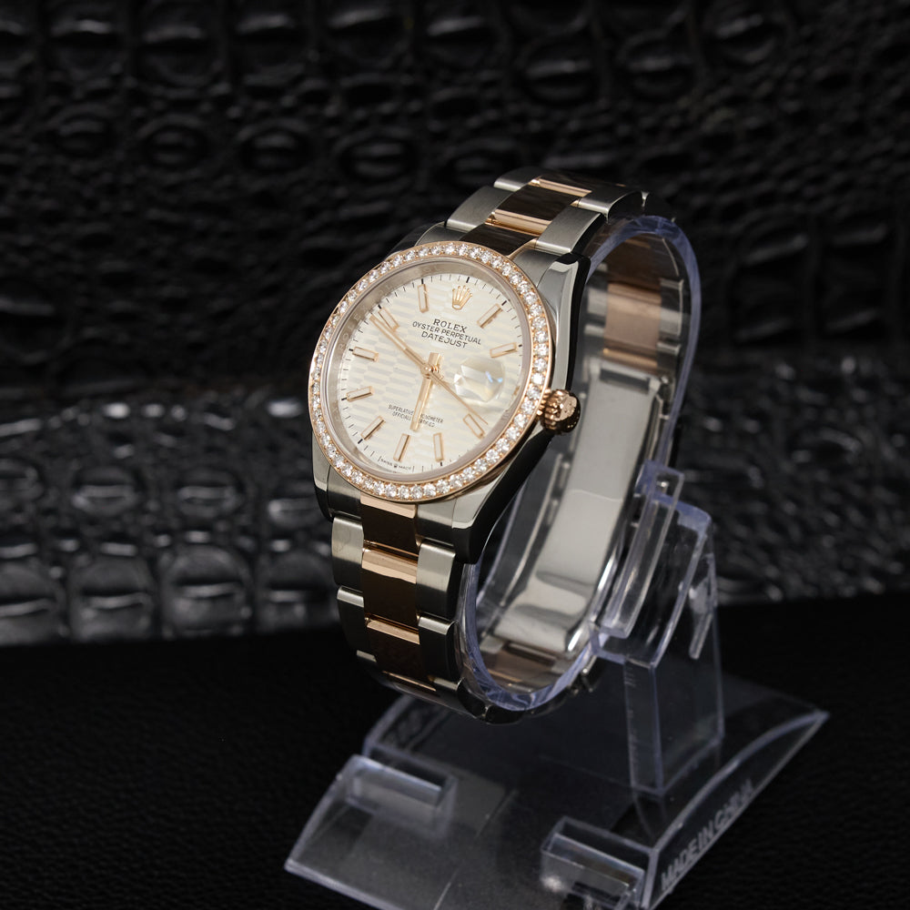 Rolex Datejust Silver Fluted Motif Index Dial on Oyster 126201 Complete 2022