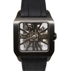 Cartier Cartier Santos-Dumont Skeleton Skeleton Dial on Black Leather W2020052 Complete 2012