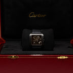 Cartier Cartier Santos-Dumont Skeleton Skeleton Dial on Black Leather W2020052 Complete 2012
