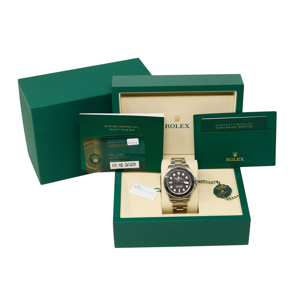 Rolex Rlx Titanium Yacht-Master 42 Black Dial on Oyster 226627 Complete 2025