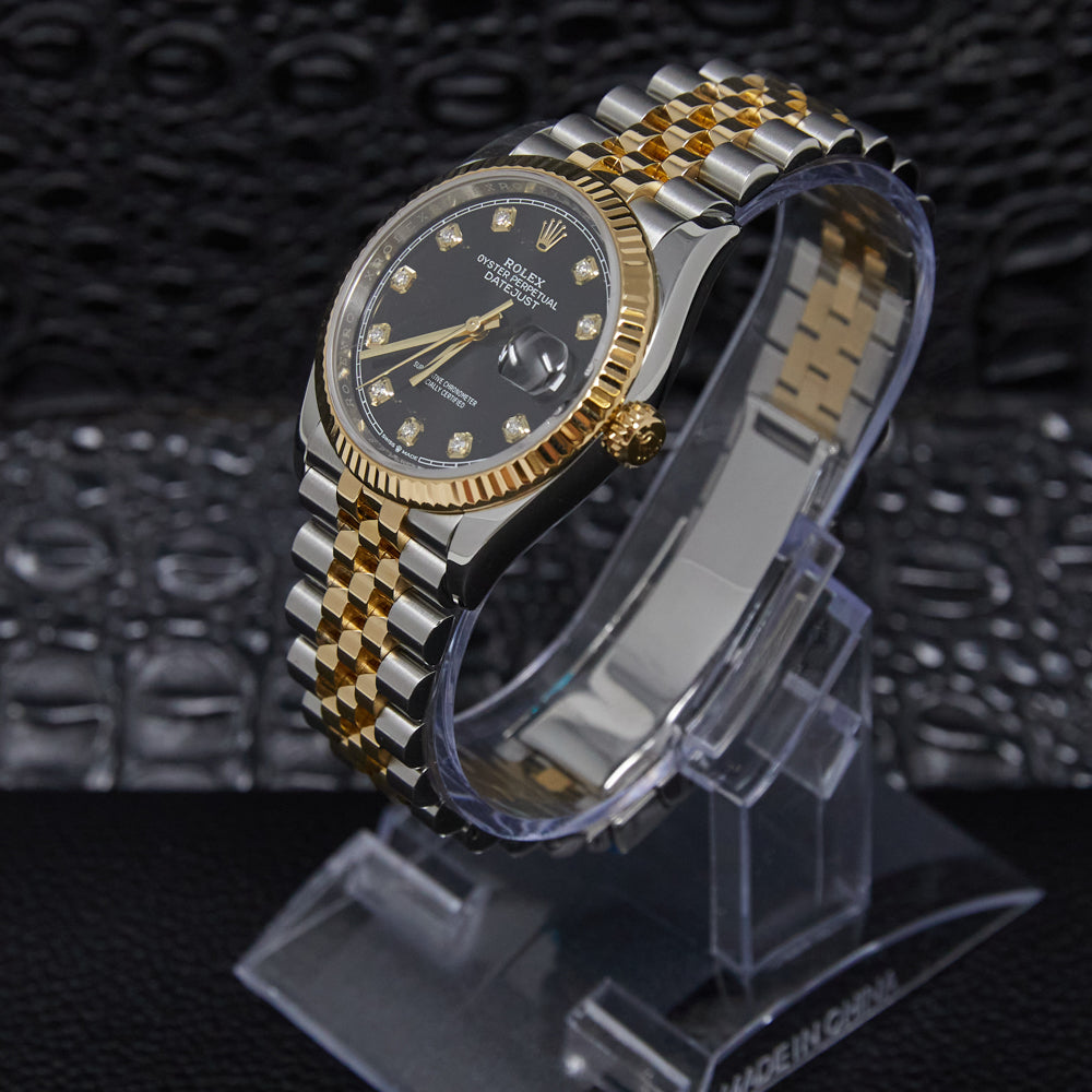 Rolex Datejust Black Diamond Dial on Jubilee 126233 Complete 2020