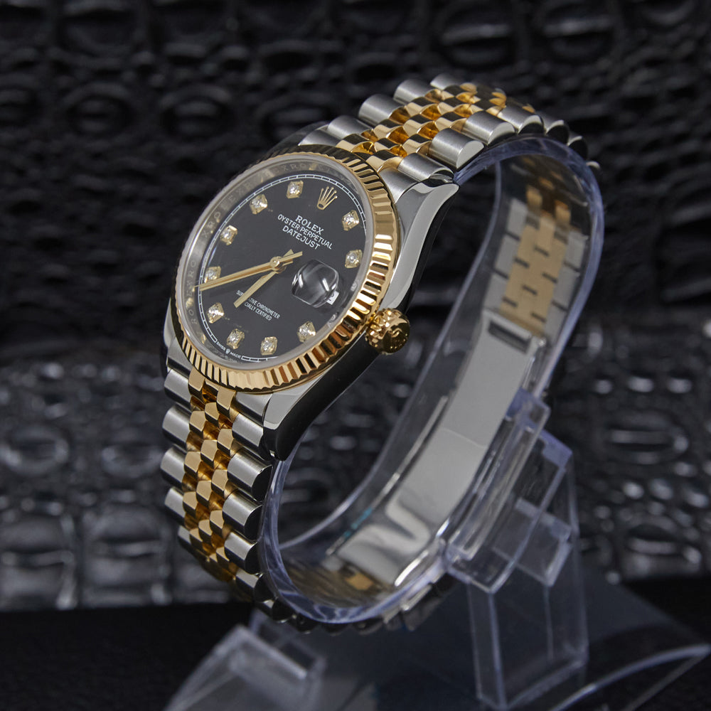 Rolex Datejust Black Diamond Dial on Jubilee 126233 Complete 2020