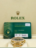 Rolex Day-Date 36 Green Ombre´ Diamond Dial on President 128348 Complete 2022