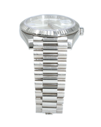 Rolex Day-Date 40 Silver Baguette Diamond Dial on President 228239 Complete 2022