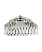Rolex Day-Date 40 Silver Baguette Diamond Dial on President 228239 Complete 2022