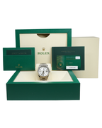 Rolex Day-Date 40 Silver Baguette Diamond Dial on President 228239 Complete 2022