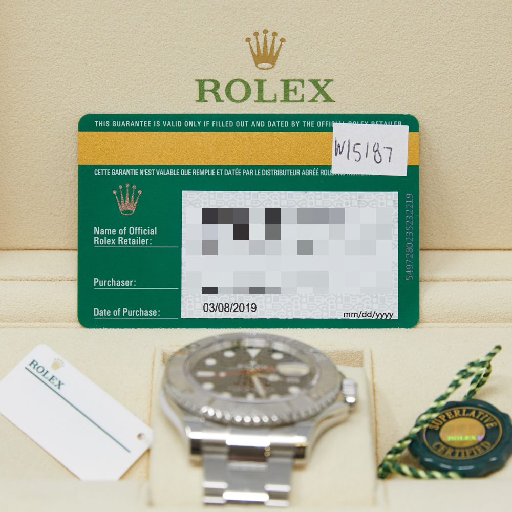 Rolex Yacht-Master Blue Dial on Oyster 116622 Card 2019