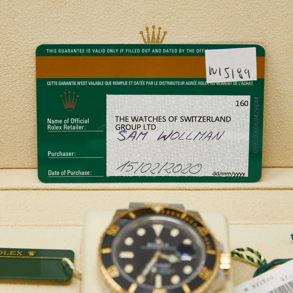 Rolex Submariner Black Dial on Oyster 116613LN Complete 2020