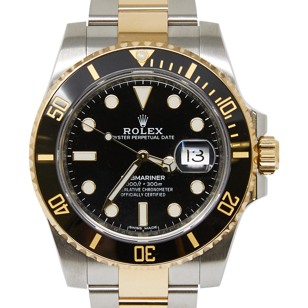 Rolex Submariner Black Dial on Oyster 116613LN Complete 2020