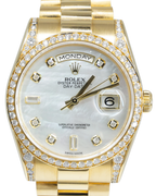 Rolex Day-Date MOP Diamond Dial on Presidential 118388 with Box