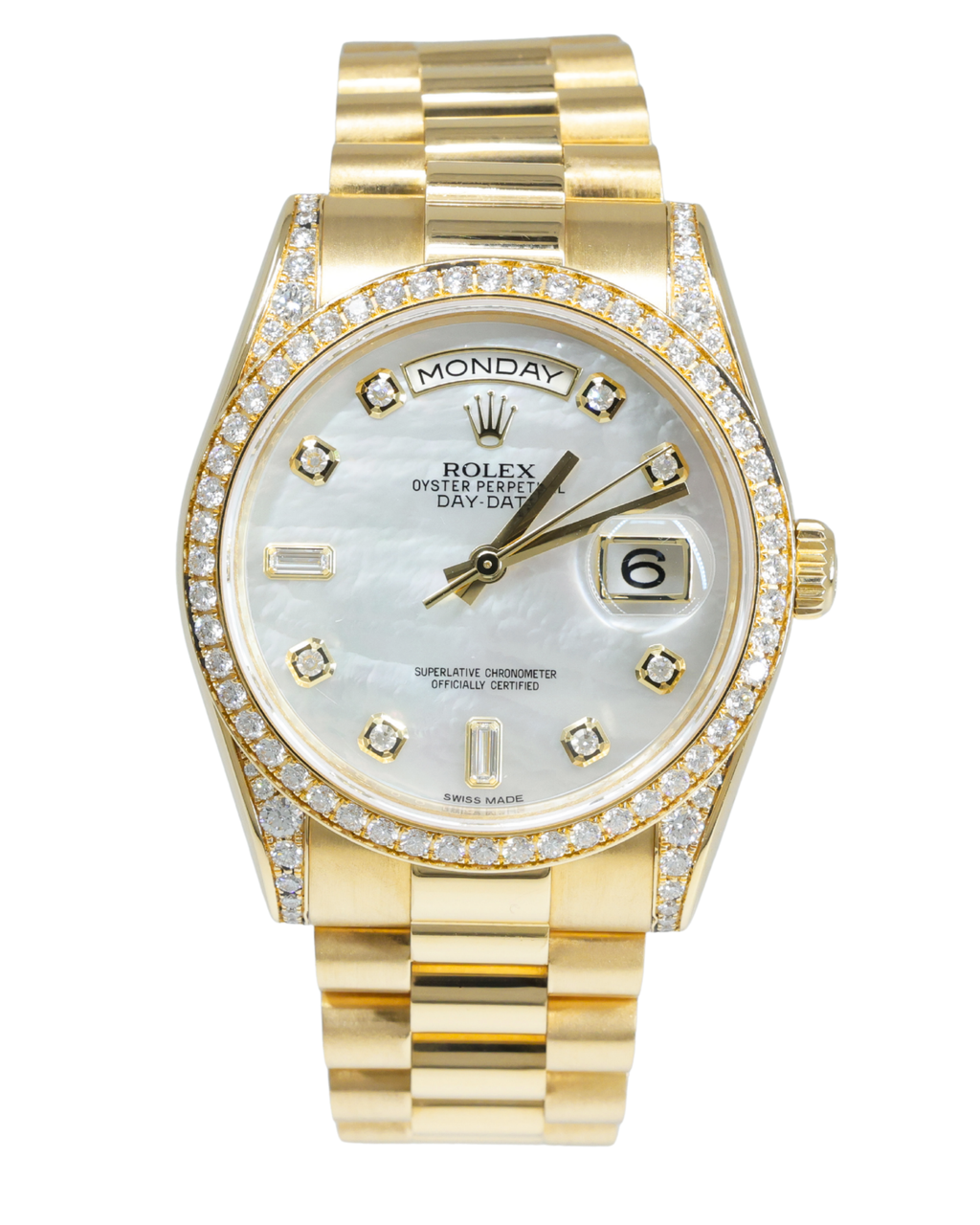 Rolex Day-Date MOP Diamond Dial on Presidential 118388 with Box