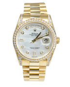 Rolex Day-Date MOP Diamond Dial on Presidential 118388 with Box