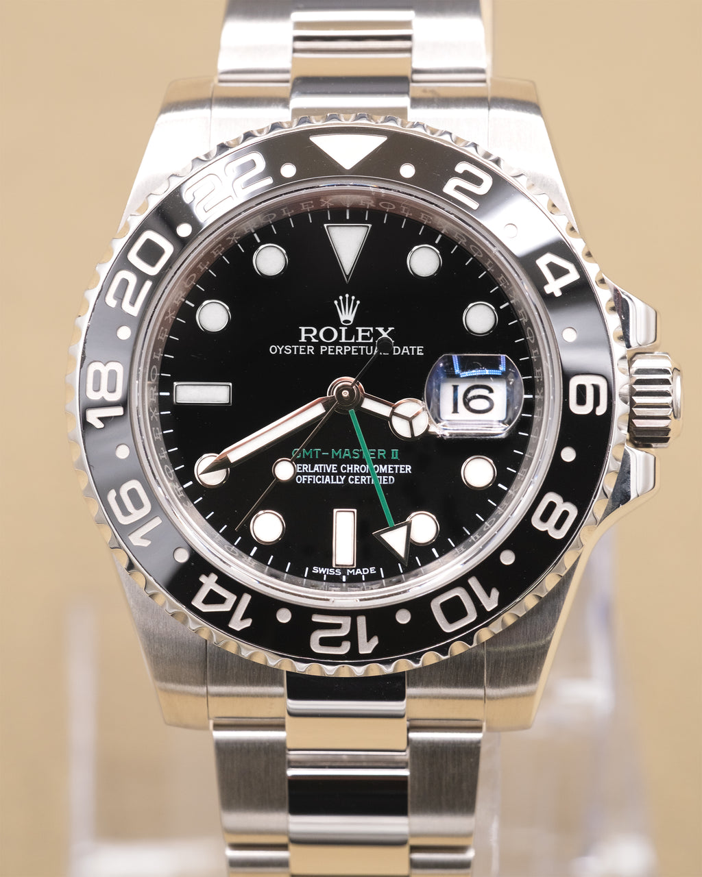 Rolex GMT-Master II Black Dial on Oyster 116710LN Complete 2016