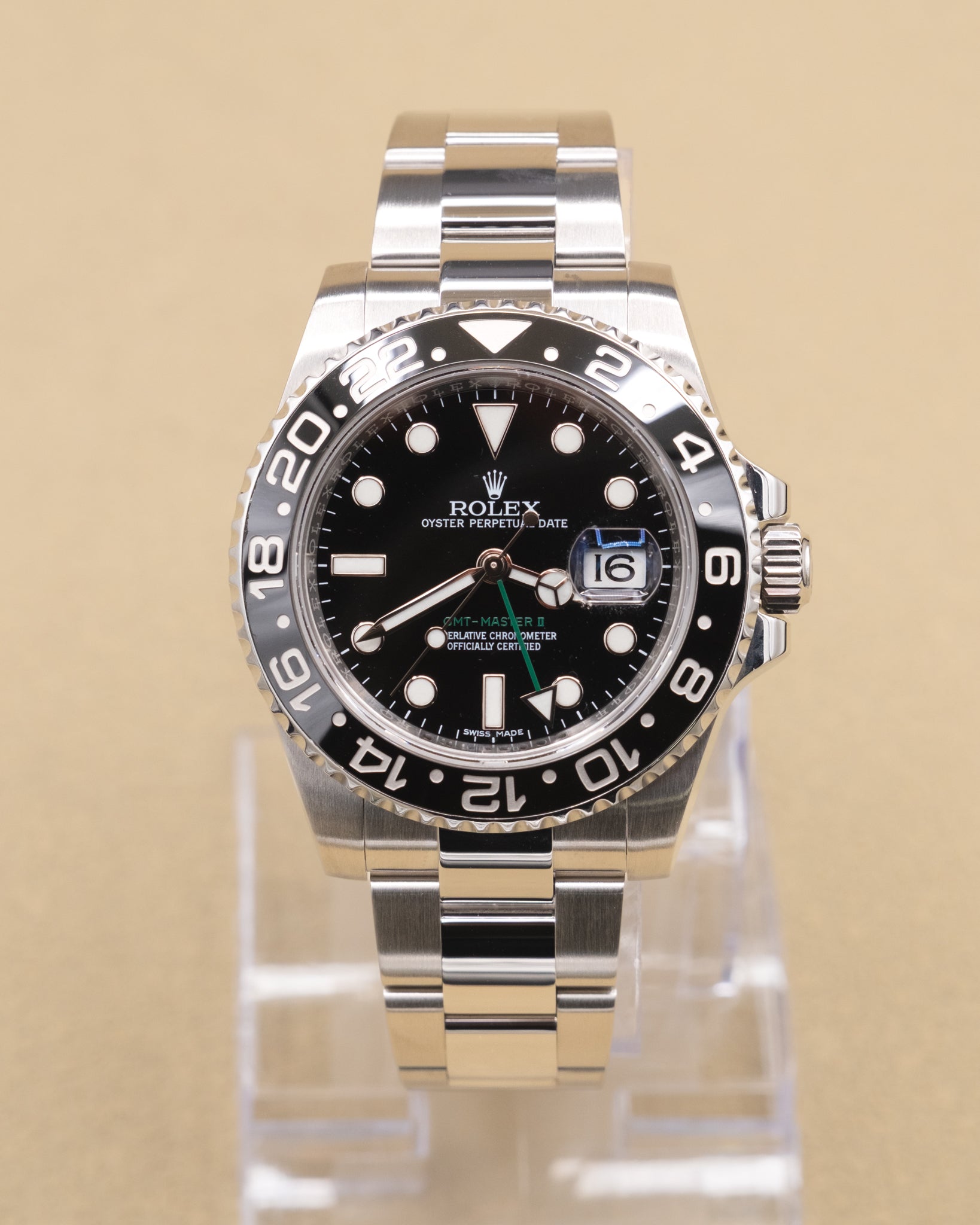 Rolex GMT-Master II Black Dial on Oyster 116710LN Complete 2016