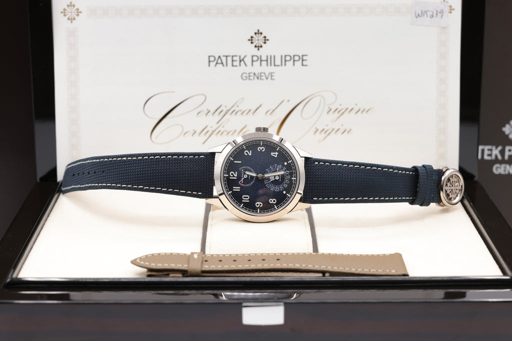 Patek Philippe Calatrava Blue Dial on Strap 5328G-001 Complete 2025