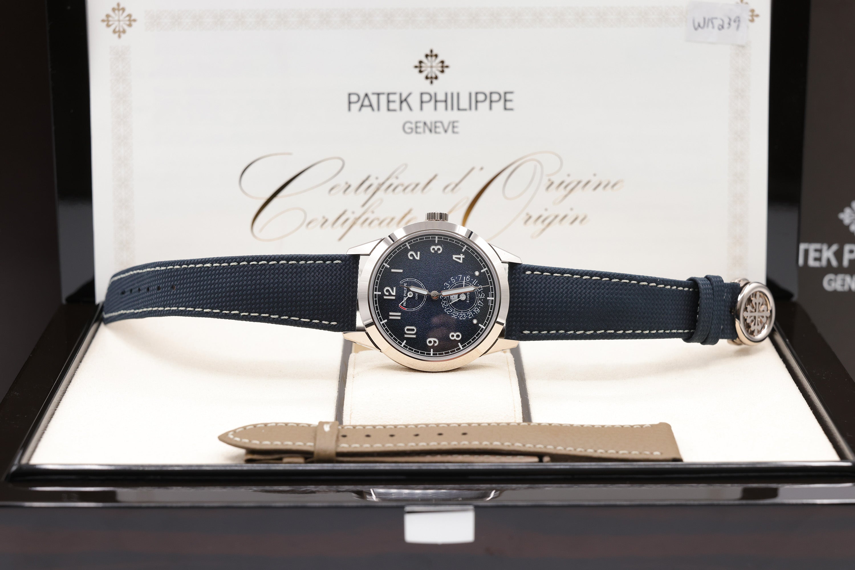 Patek Philippe Calatrava Blue Dial on Strap 5328G-001 Complete 2025