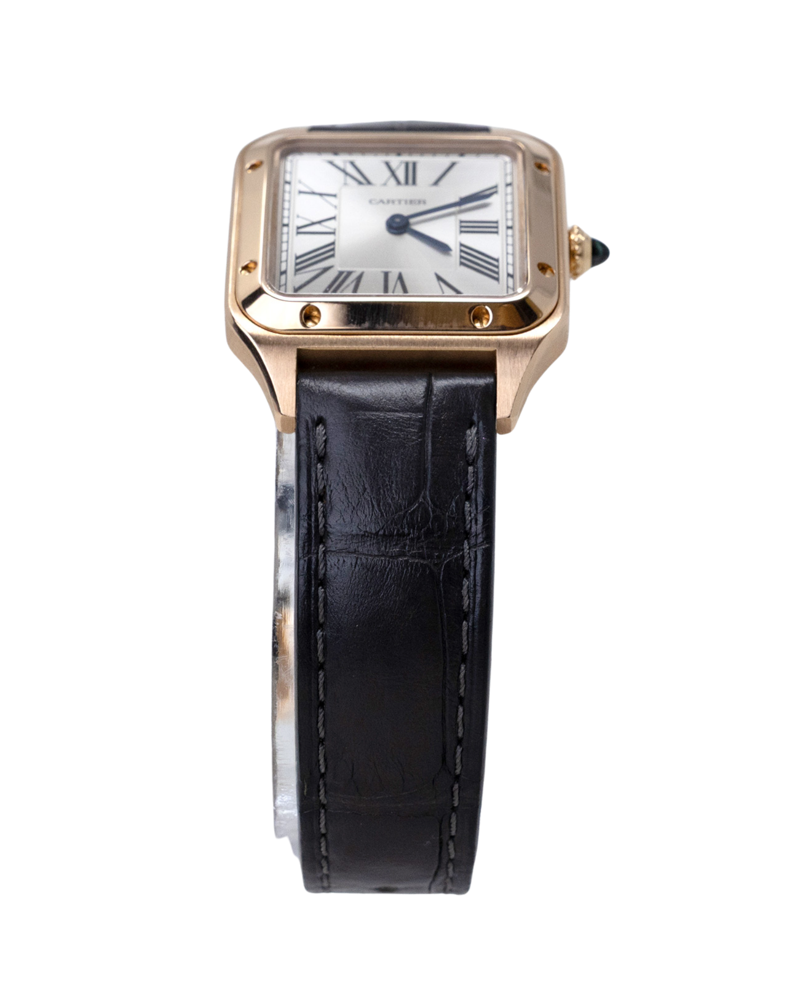 Cartier Santos Dumont Small Silver Dial on Leather Strap WGSA0022 Card 2019
