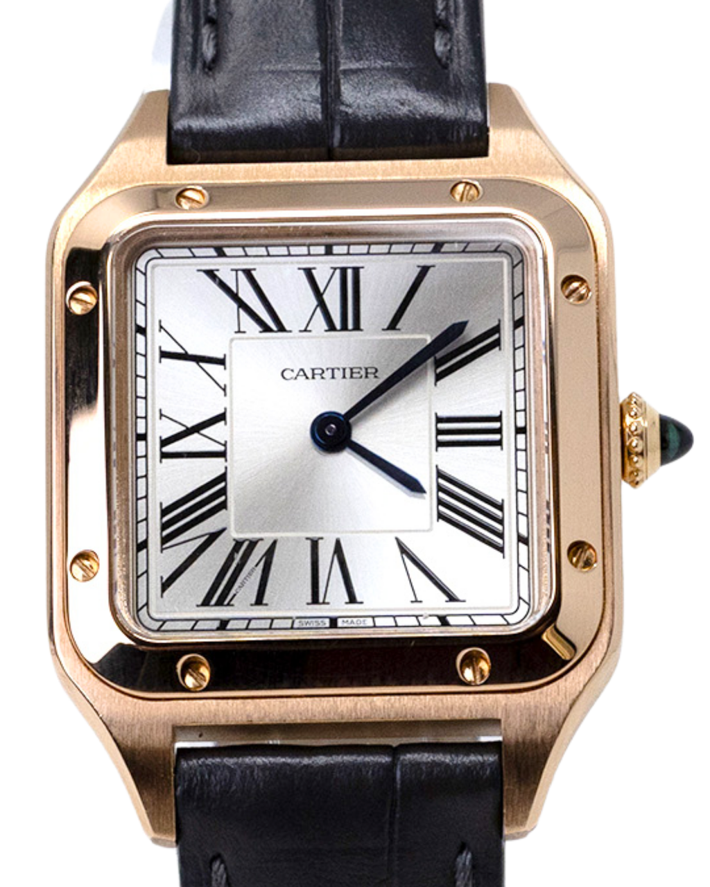 Cartier Santos Dumont Small Silver Dial on Leather Strap WGSA0022 Card 2019