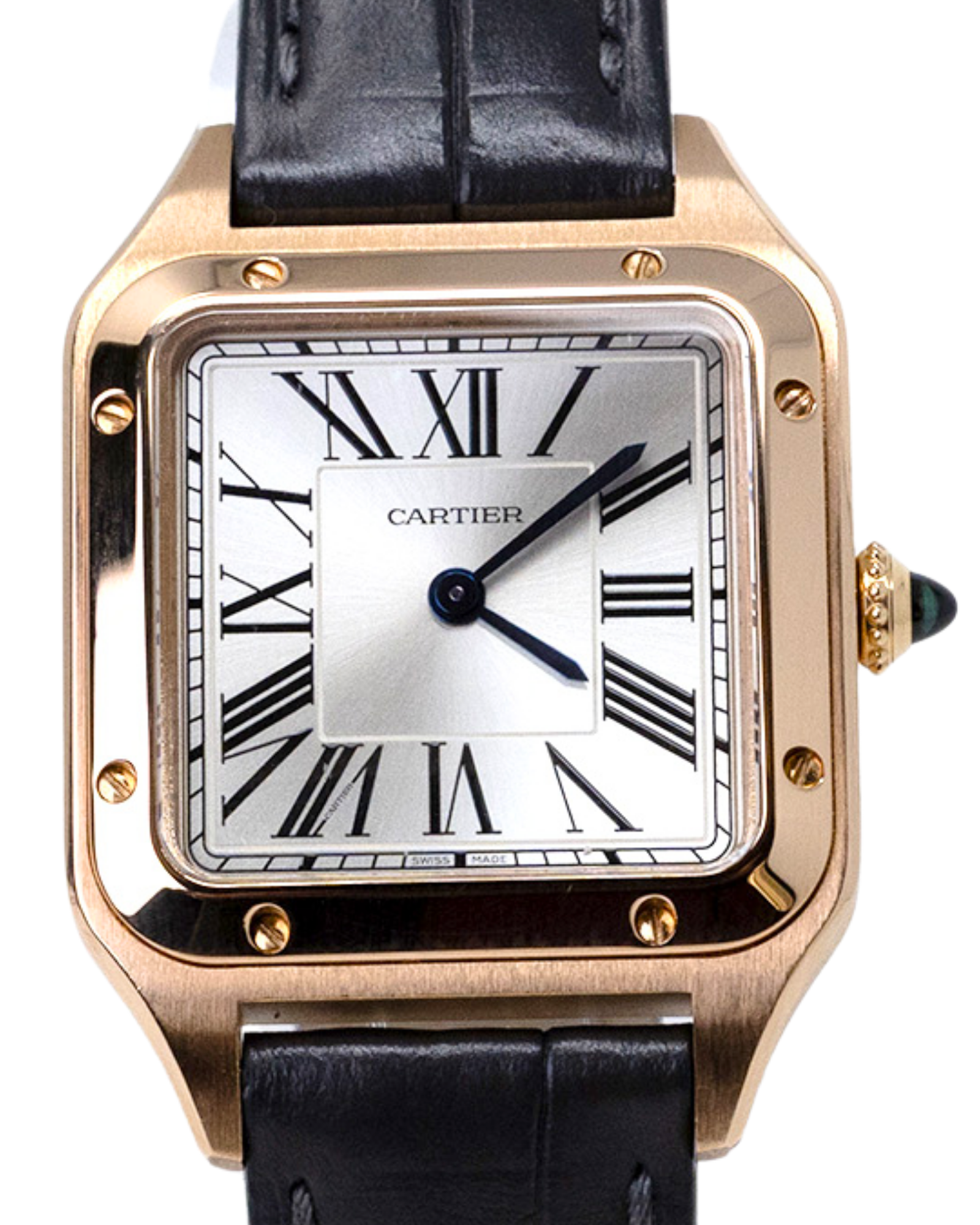 Cartier Santos Dumont Small Silver Dial on Leather Strap WGSA0022 Card 2019