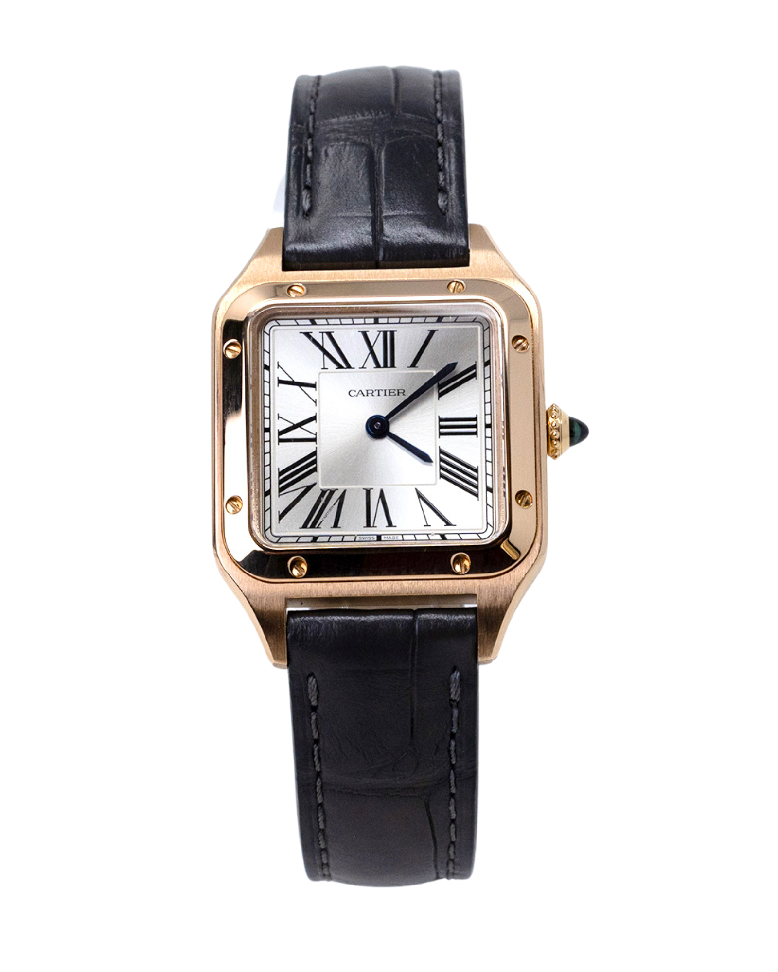 Cartier Santos Dumont Small Silver Dial on Leather Strap WGSA0022 Card 2019